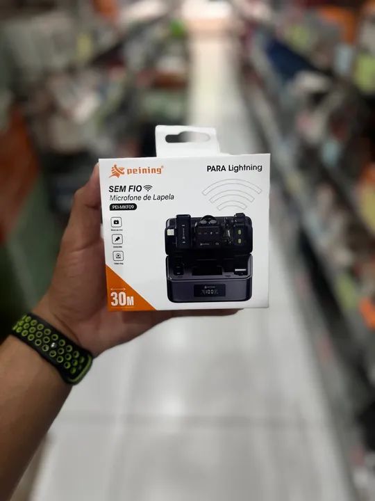 Microfone Sem Fio para Celular - 30m de Alcance