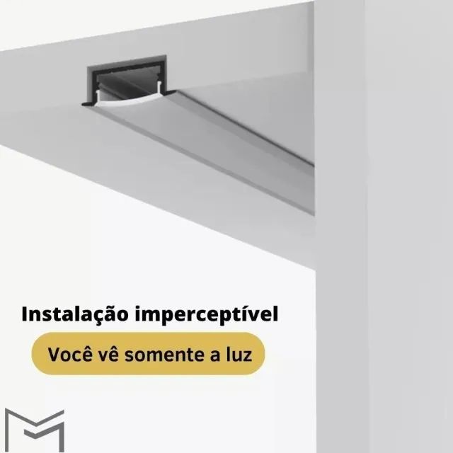 Kit Perfil De Led Slim P/ Embutir Gesso Marcenaria 45 Metros (tudo por 600,00) - Foto 6