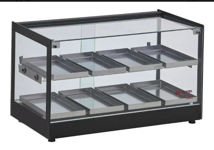 Estufa Aquecedora Para Salgados Dupla 8 Bandejas Quadrada