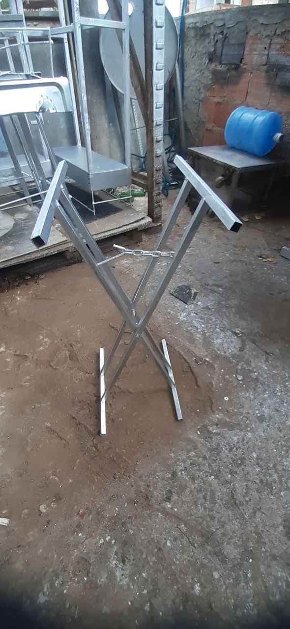 Pe de churrasqueira de aluminio - Foto 3