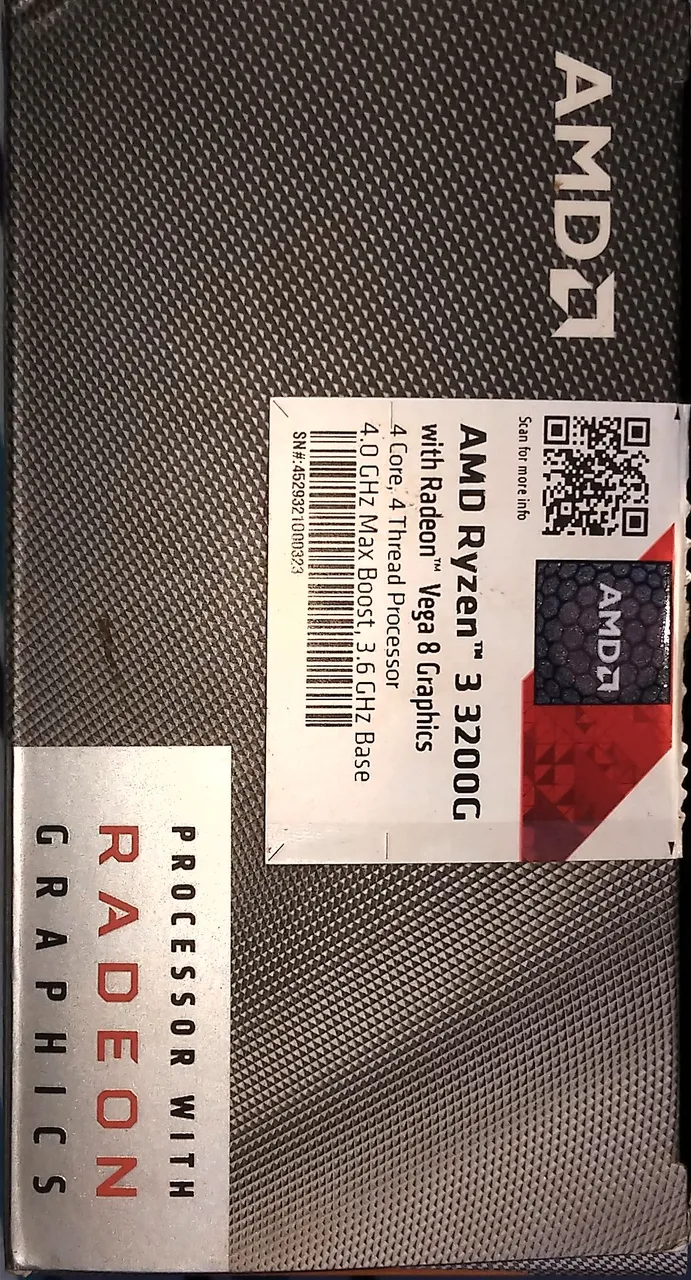 Processador ryzen 3 3200g com vega 8