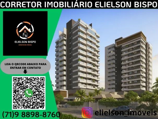 Apartamento 2/4 com suite e varanda VISTA MAR FRONTAL  e 1 vaga- Stella Maris