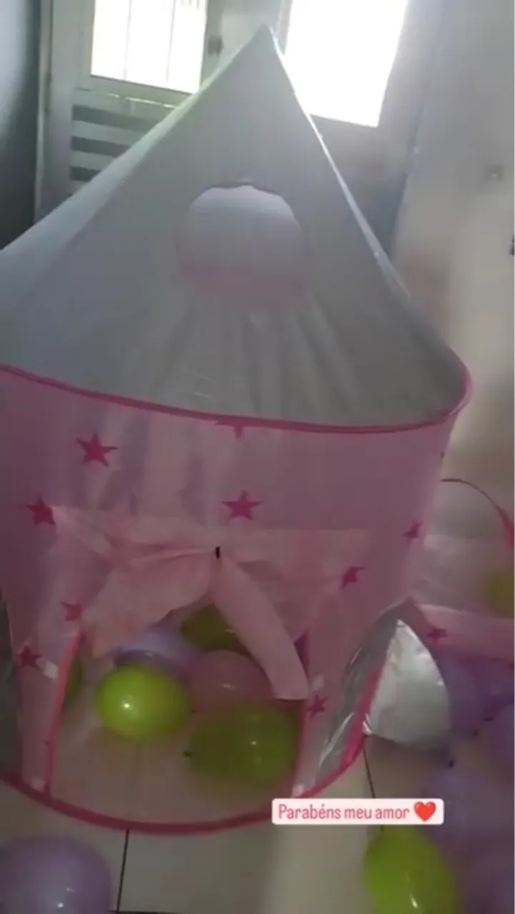 BARRACA INFANTIL COM TÚNEL E PISCINA