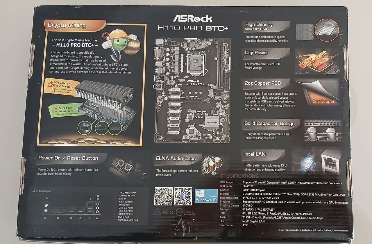 Placa Mãe ASRock H110 Pro BTC+ - Foto 2