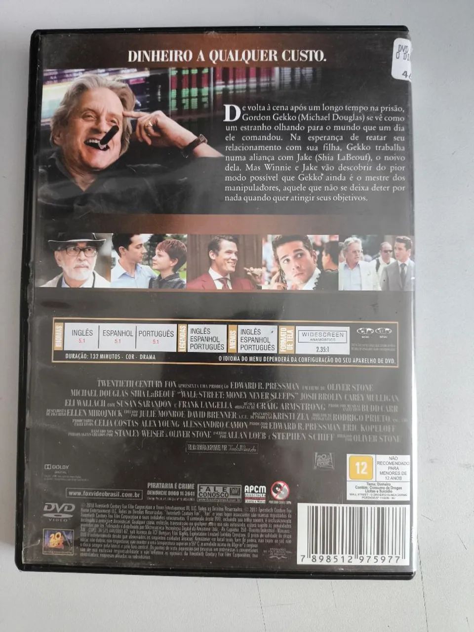 Dvd Wall Street O Dinheiro Nunca Dorme  - Foto 2
