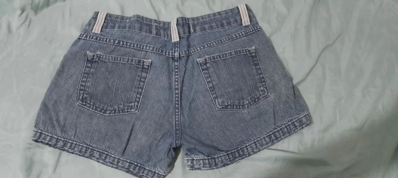 Short jeans azul, tam. 38 - Foto 4