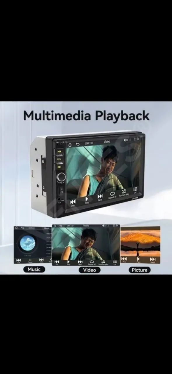 Multimídia 7 polegadas toque Screen  - Foto 5