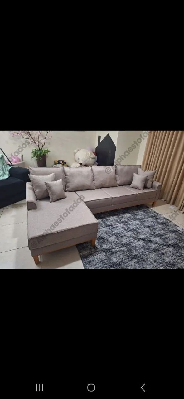 Sofá de Canto em L - Novo64169930021379121