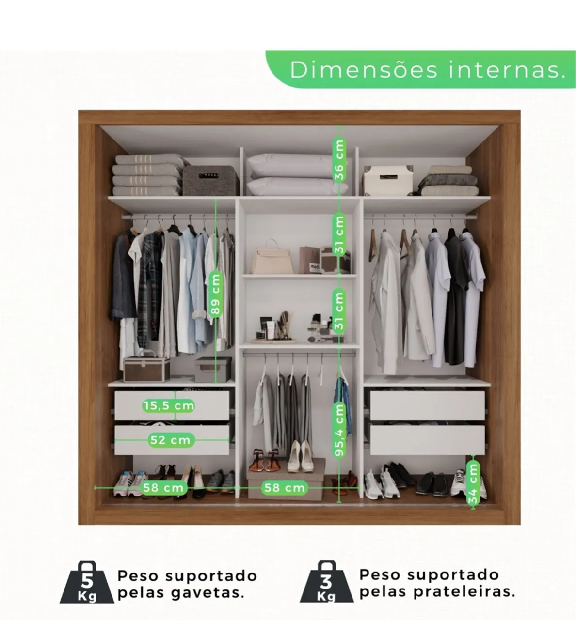 Guarda-roupa de correr 3 portas