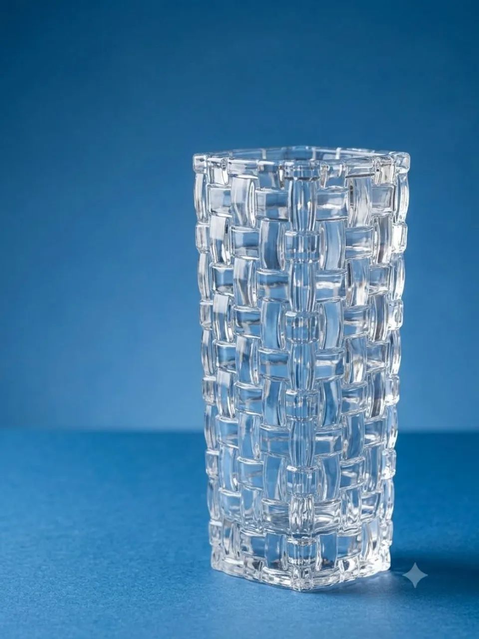 Vaso  de cristal quadrado 