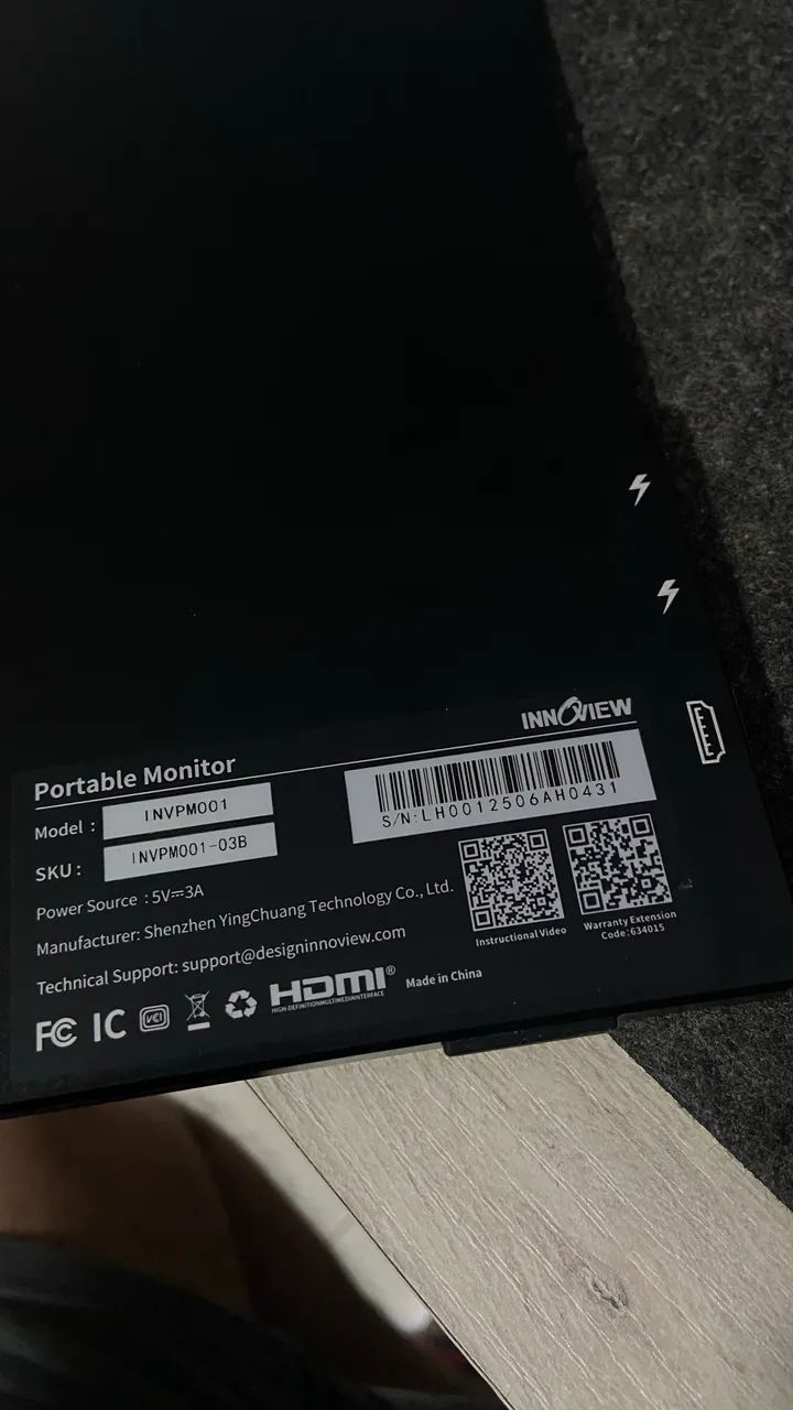 Monitor portátil de 15,6 1080p Com suporte e Case - Foto 3