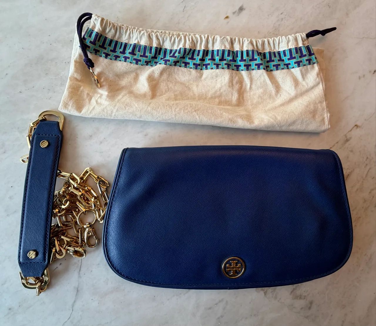 Bolsa Tory Burch Original Azul - Foto 2