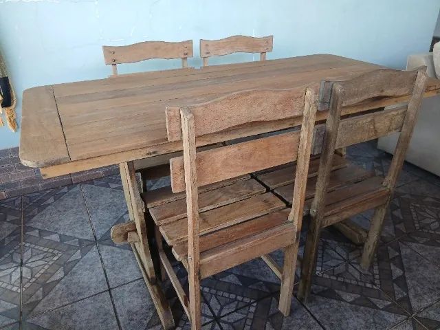Conjunto mesa Sucupira com 04 cadeiras  - Foto 4