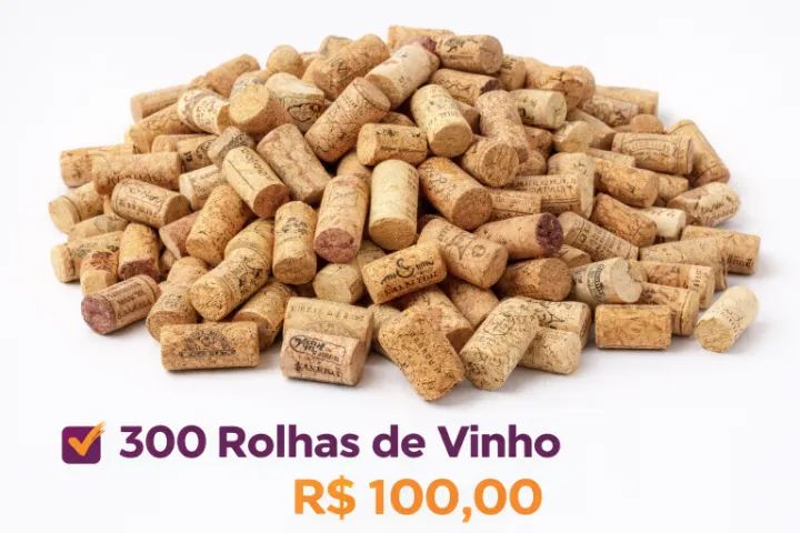 300 Rolhas de Vinho para Decoração - Preço IMBATÍVEL