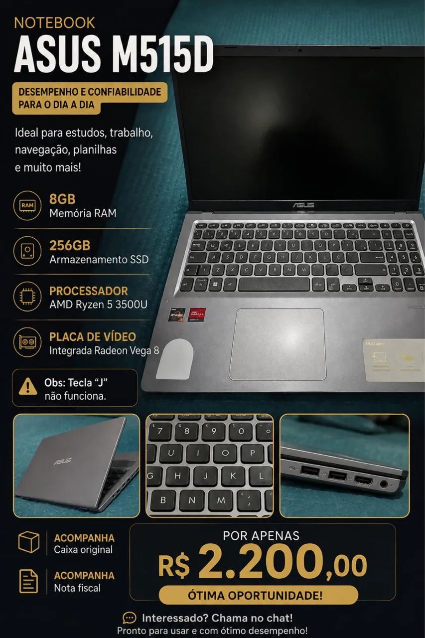Notebook Asus VivoBook M515DA