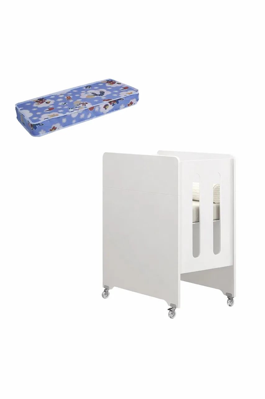 Berço 4 em 1 Reller Branco Acetinado + Colchão - Excelente Estado - Foto 6