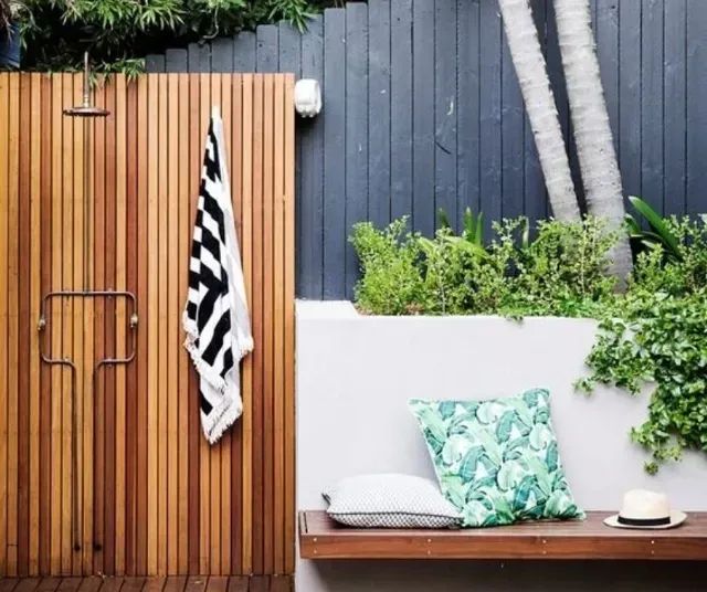 Ducha painel madeira 