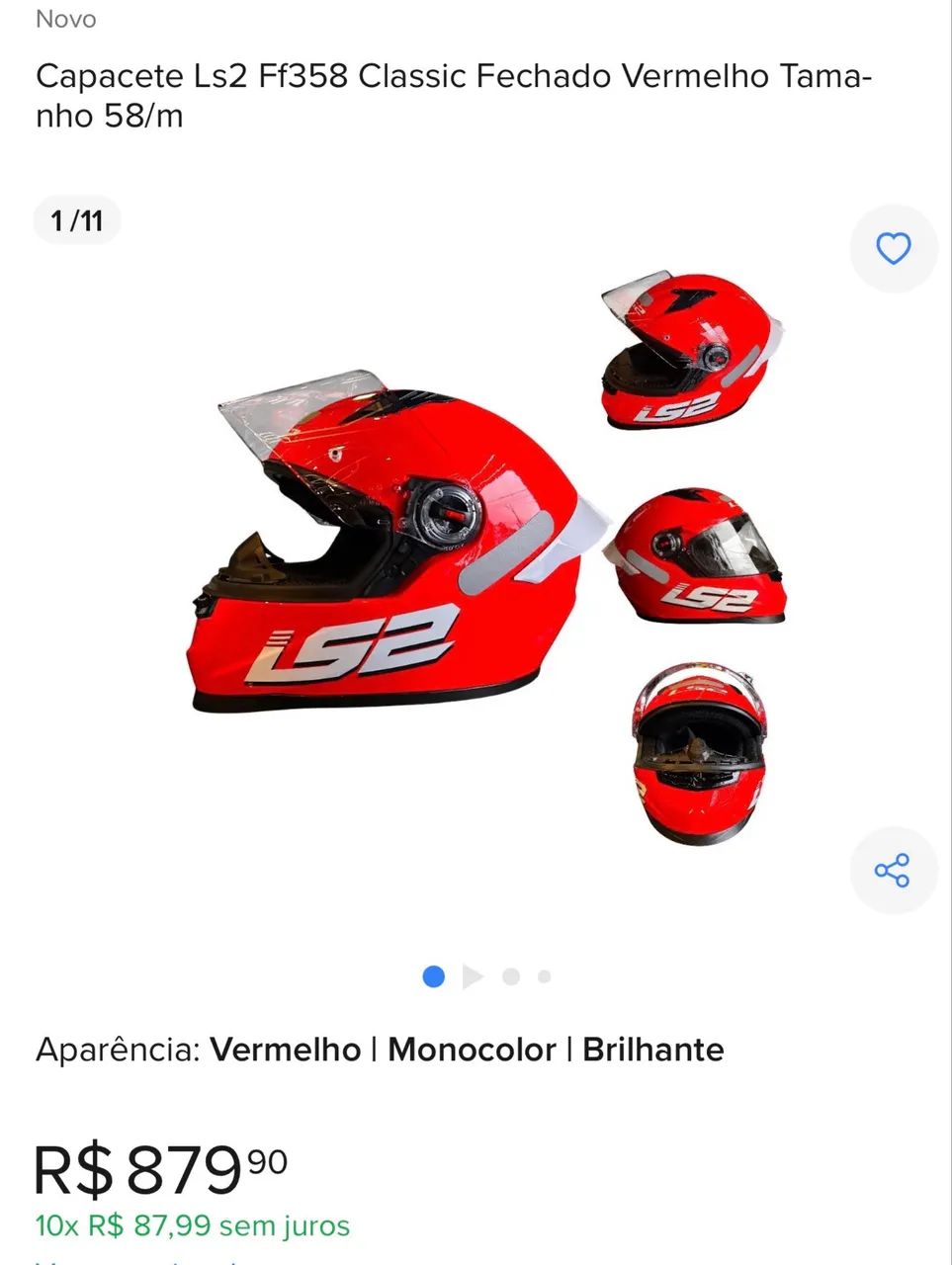 Capacete metade do preço $