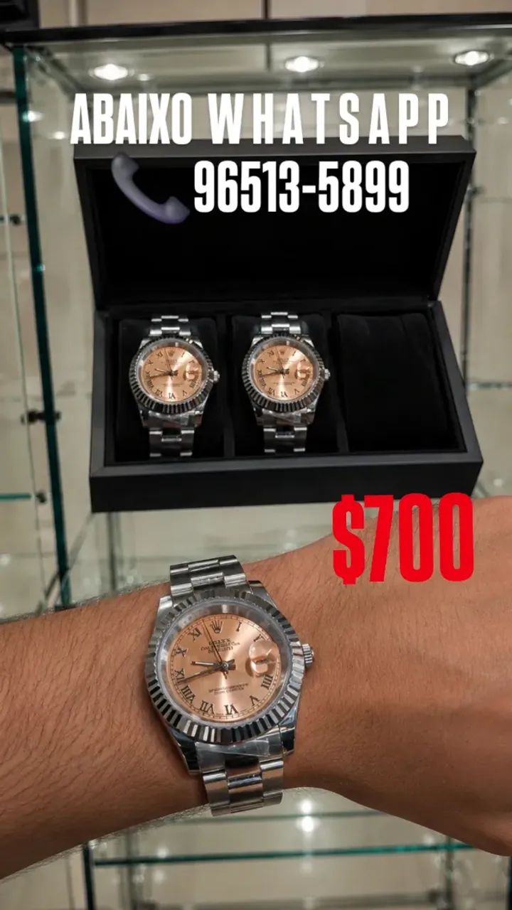 Relógio ROLEX DATEJUST AUTOMÁTICO  - SALMÃO NUMERAIS ROMANOS - Foto 2
