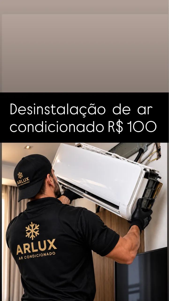 Desinstalação e retirada de ar condicionado R$ 100