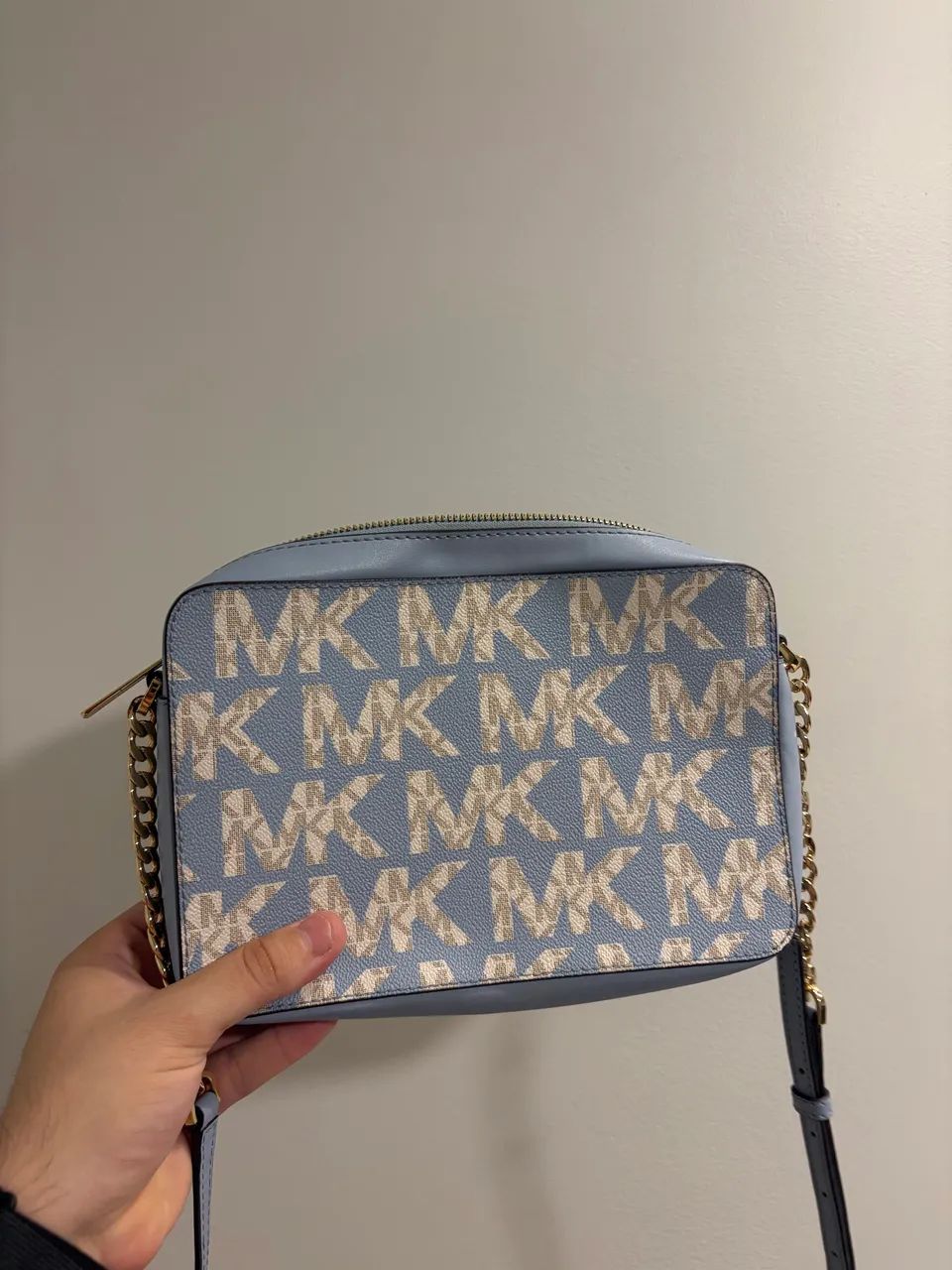 Bolsa Michael Kors Original Jet Set Charm Camera Bag MK Azul Claro