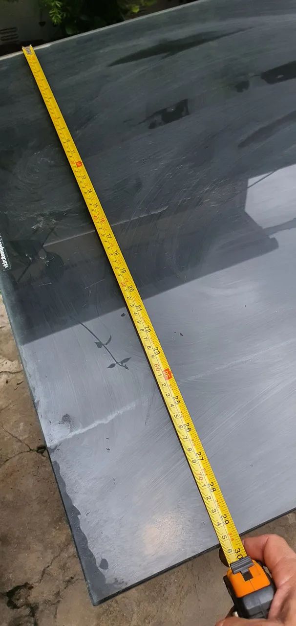 .Mesa de base inox com tampao de vidro 10 mm. - Foto 5