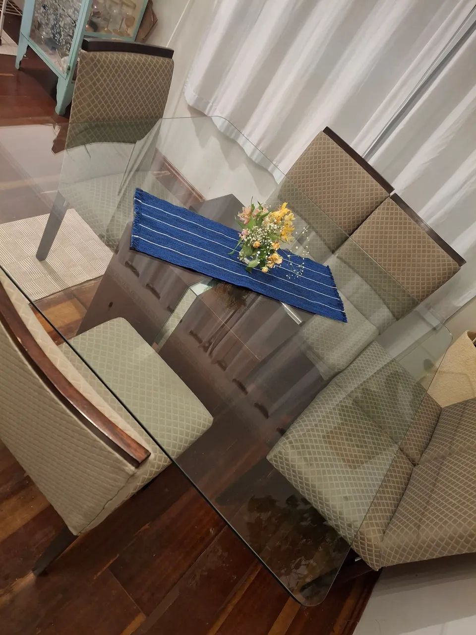 Mesa de vidro - 6 cadeiras - Foto 2