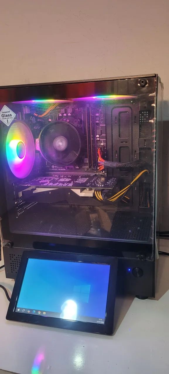 Computador Gamer + Monitor 7 polegadas 