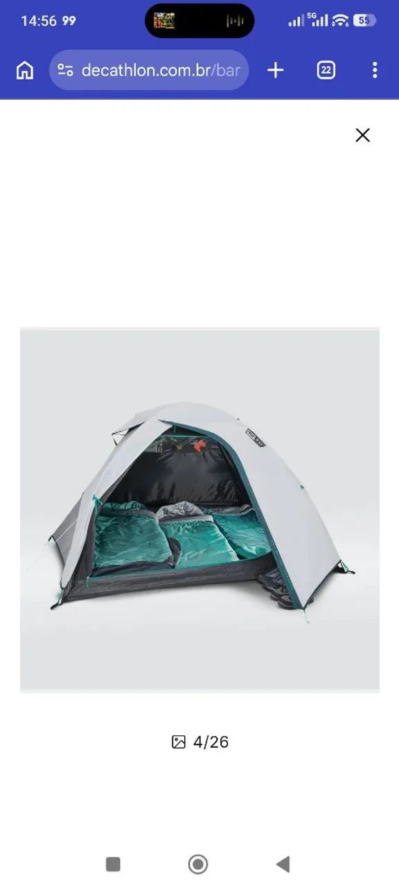 Barraca quechua MH 100  flash Black 