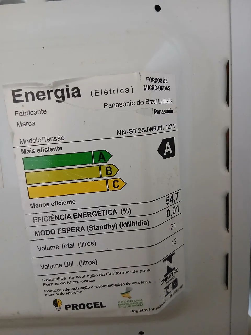 Micro-ondas Panasonic 21 Litros (127V) - Funcionando Perfeitamente! - Foto 2