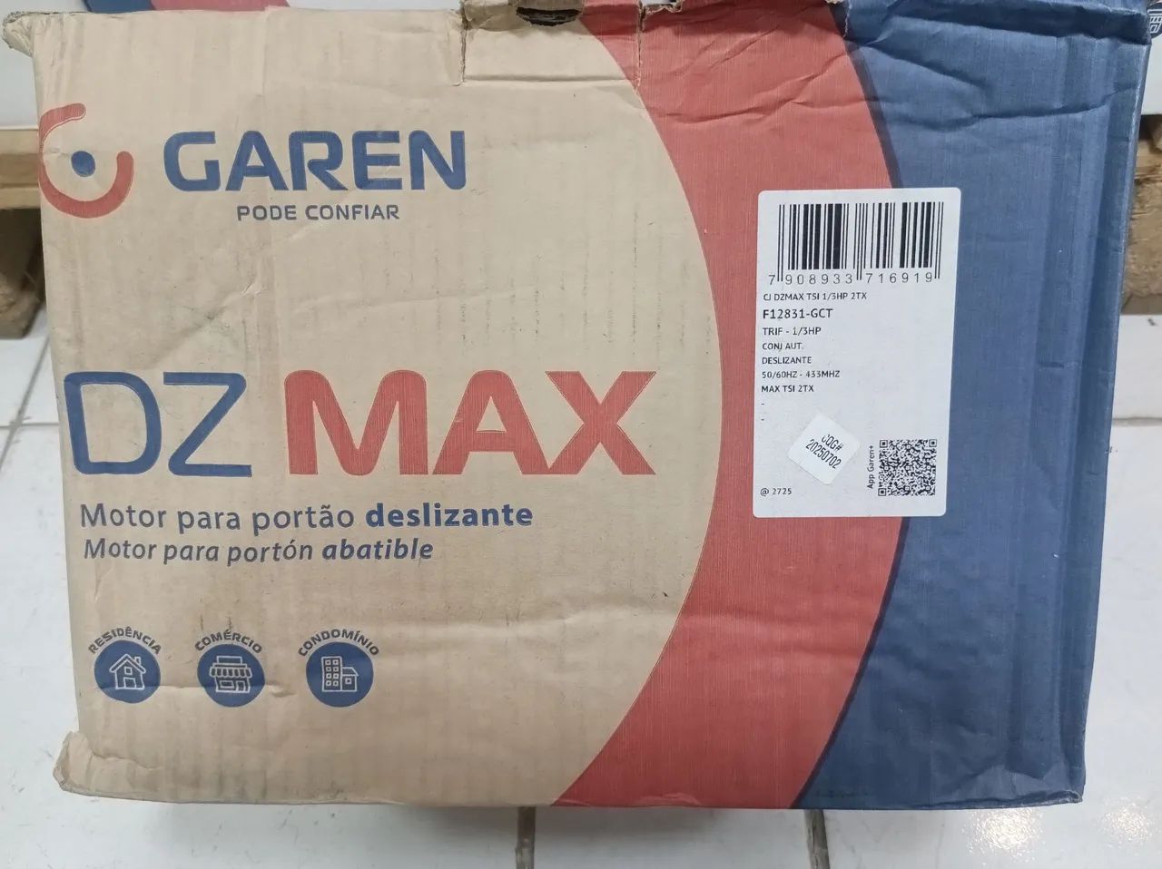Motor para portão Garen DZ Max TSI 1/3HP com instalação já inclusa, F12831-GCT - Foto 6