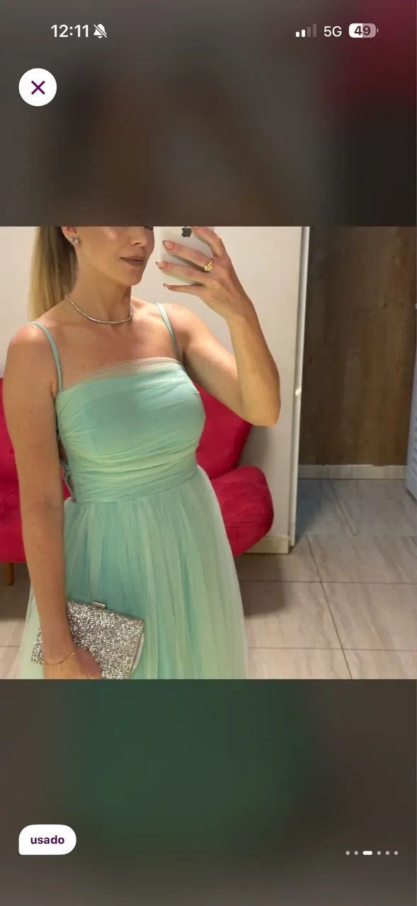 Vestido longo verde Tiffany  - Foto 2