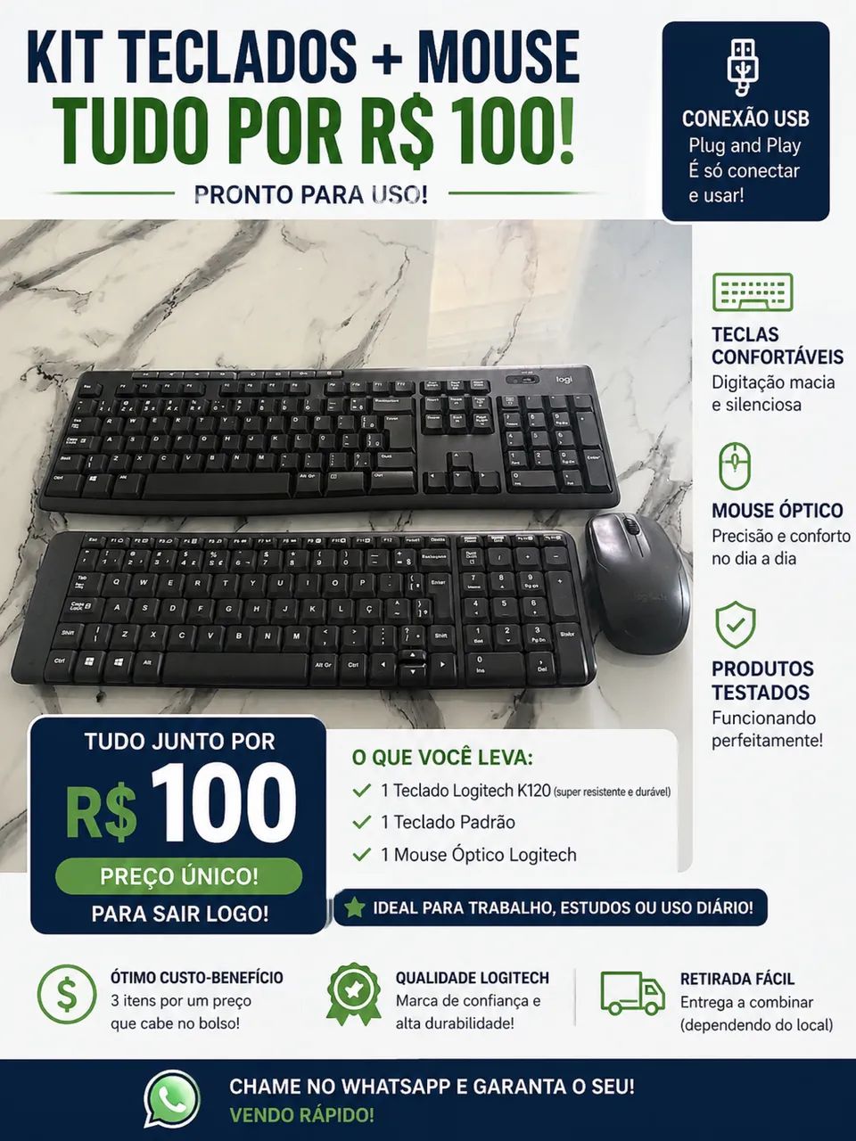 Kit Teclados + mouse