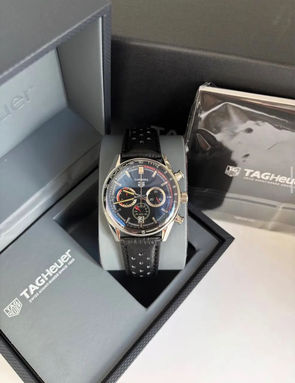 Relógio Tag Heuer Porsche Couro