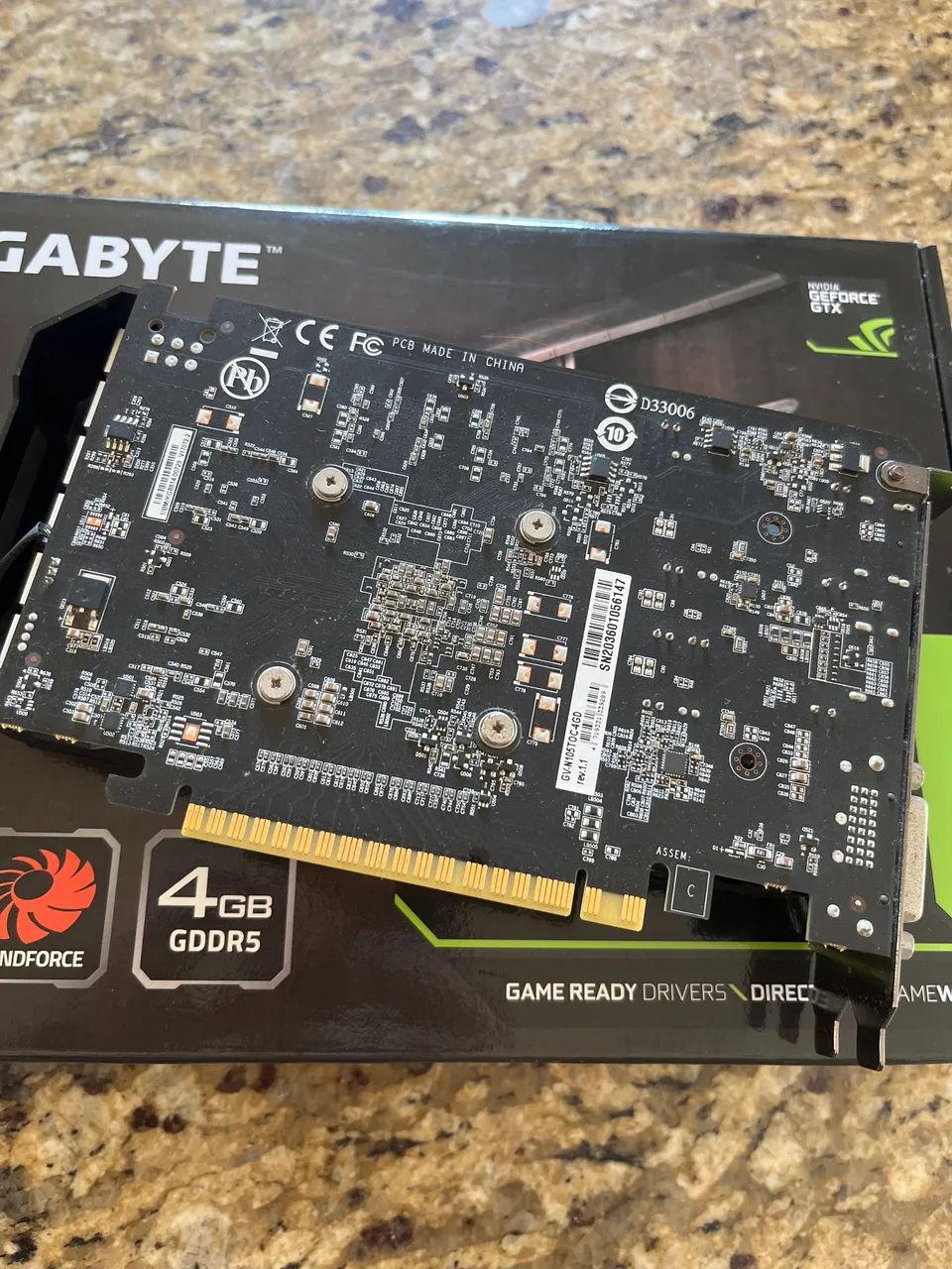 Placa de Vídeo Nvidia GIGABYTE 1050 Ti - 4gb GDDR5 OC - Placas de