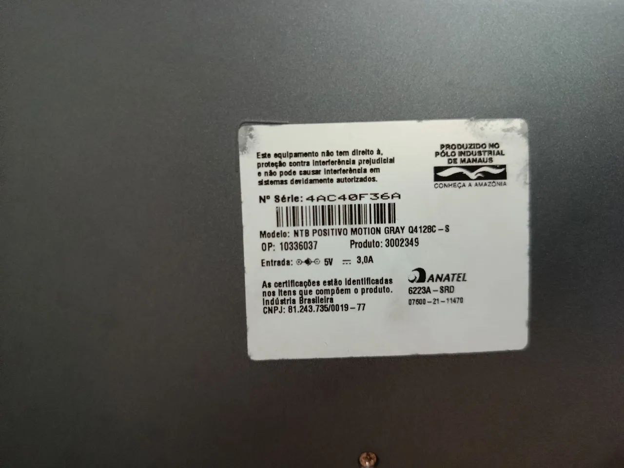 Notebook- Modelo: NTB POSITIVO MOTION GRAY  - Foto 5