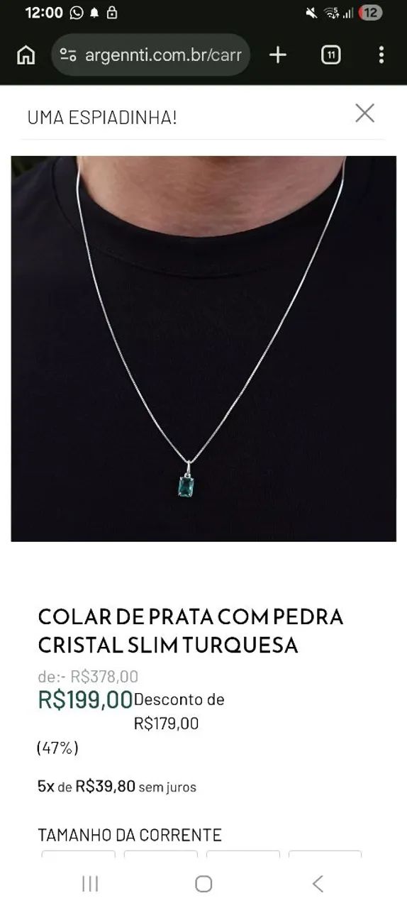 Corrente de prata 925 