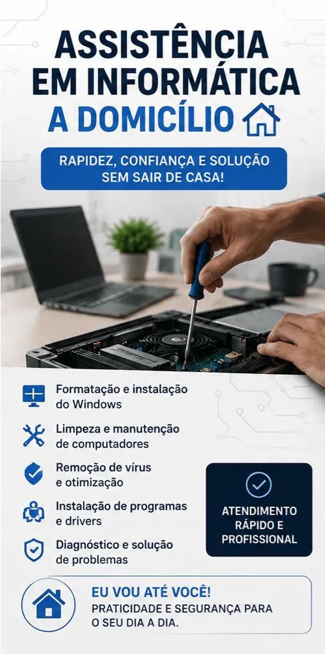 MONTAGEM, PREVENTIVA, REMOÇÃO DE VÍRUS FORMATAÇÃO do seu computador. - Foto 2