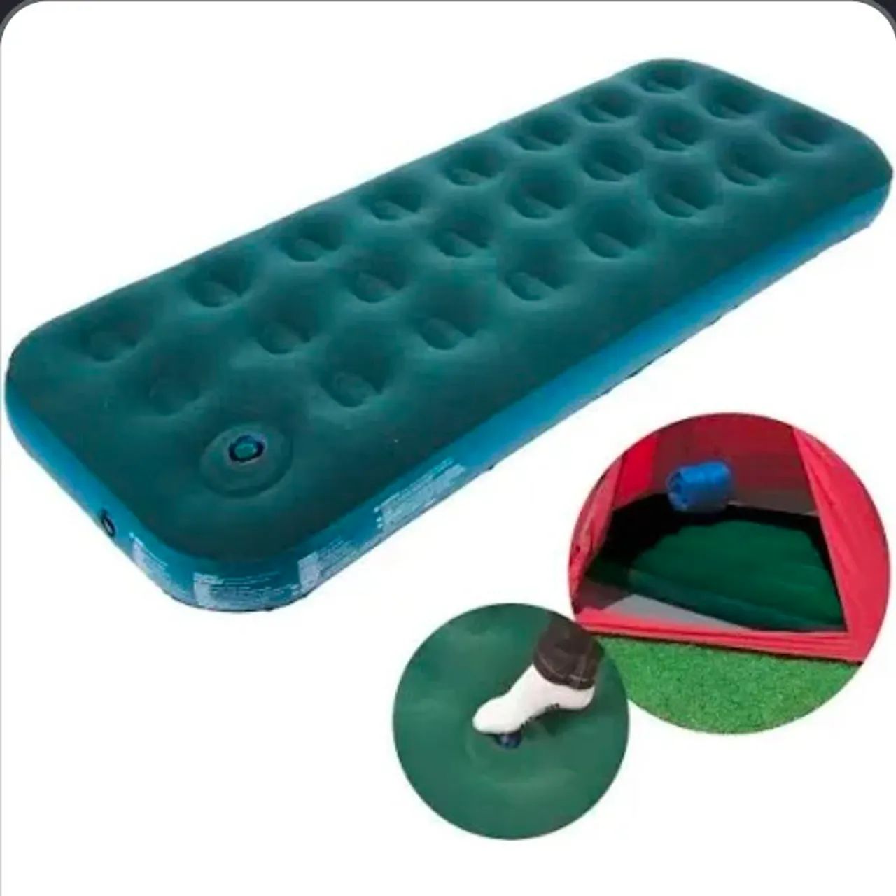 Colchão de ar solteiro (verde) 