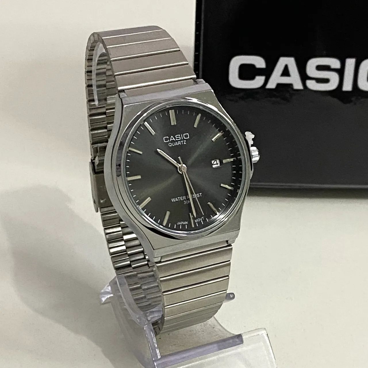 Relógio Casio vintage A180 novo preto + caixa  - Foto 2