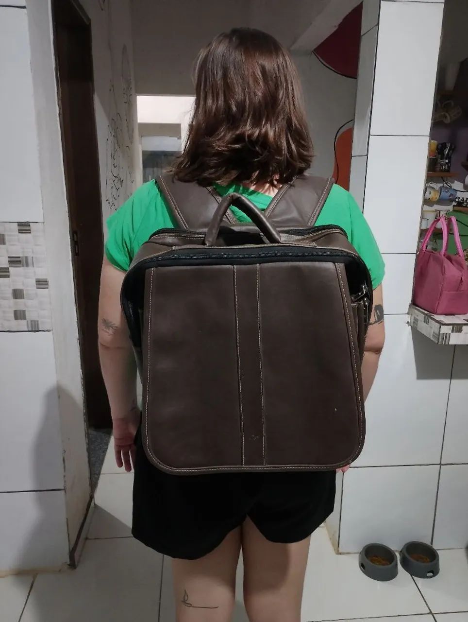 Mochila em couro - Foto 2