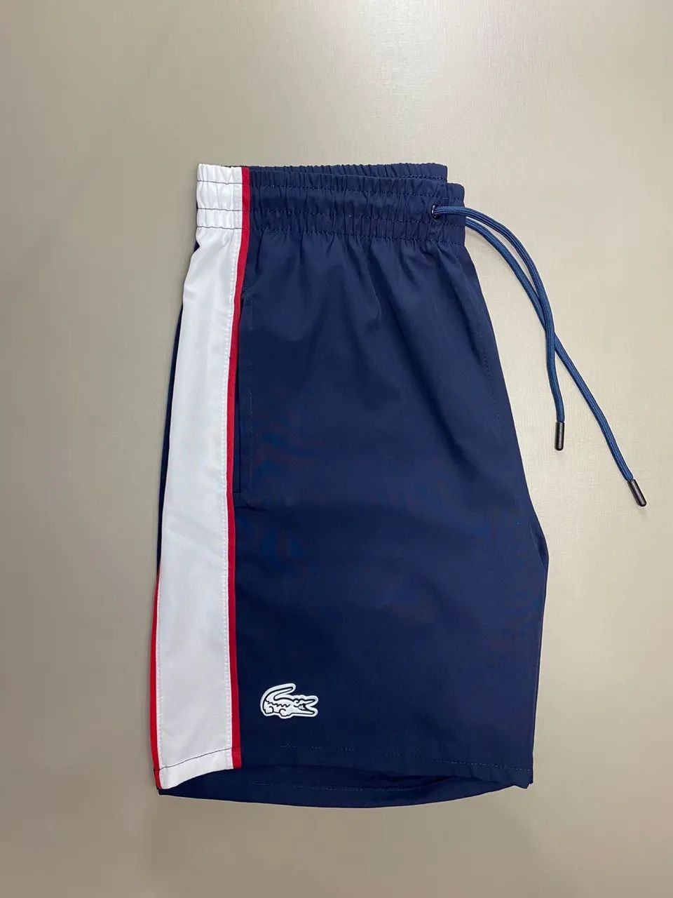 Bermuda Tactel Azul Marinho/Branco - Foto 4