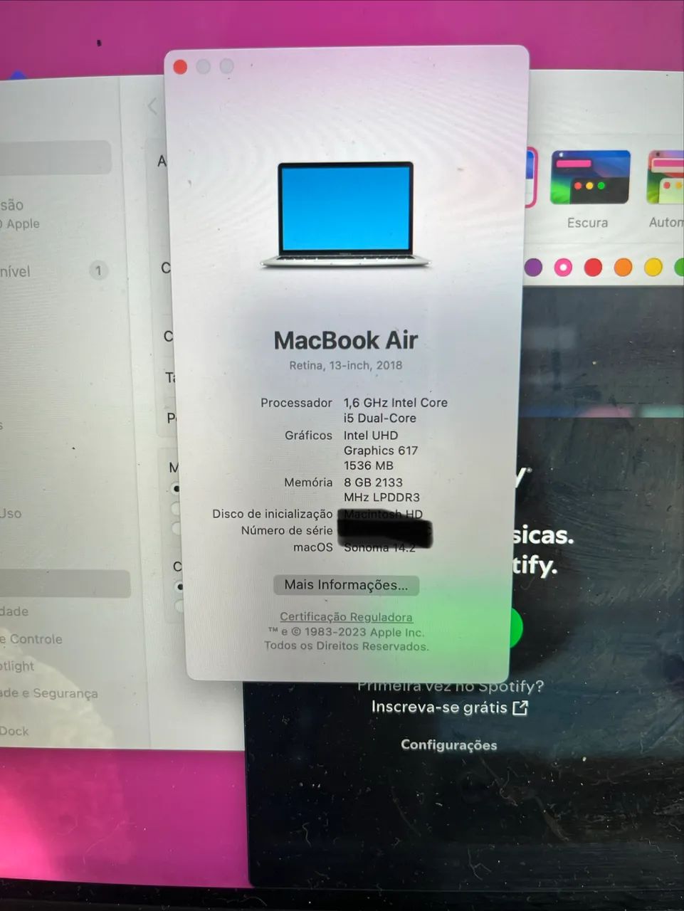 macbook air 2018 a1932 funcionando! - Foto 3