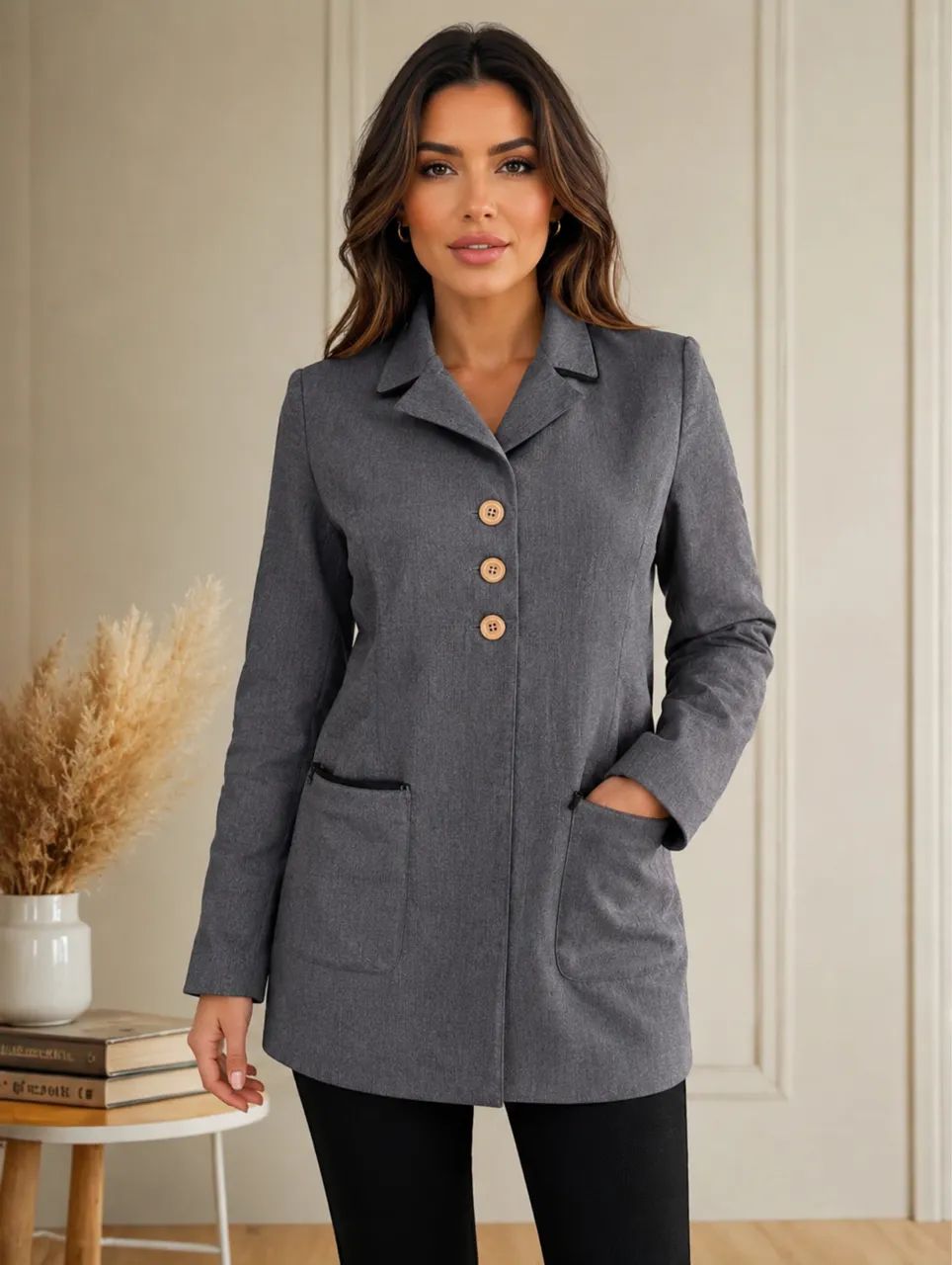 Blazer alongado tam M cinza da Le Ricard - Foto 2