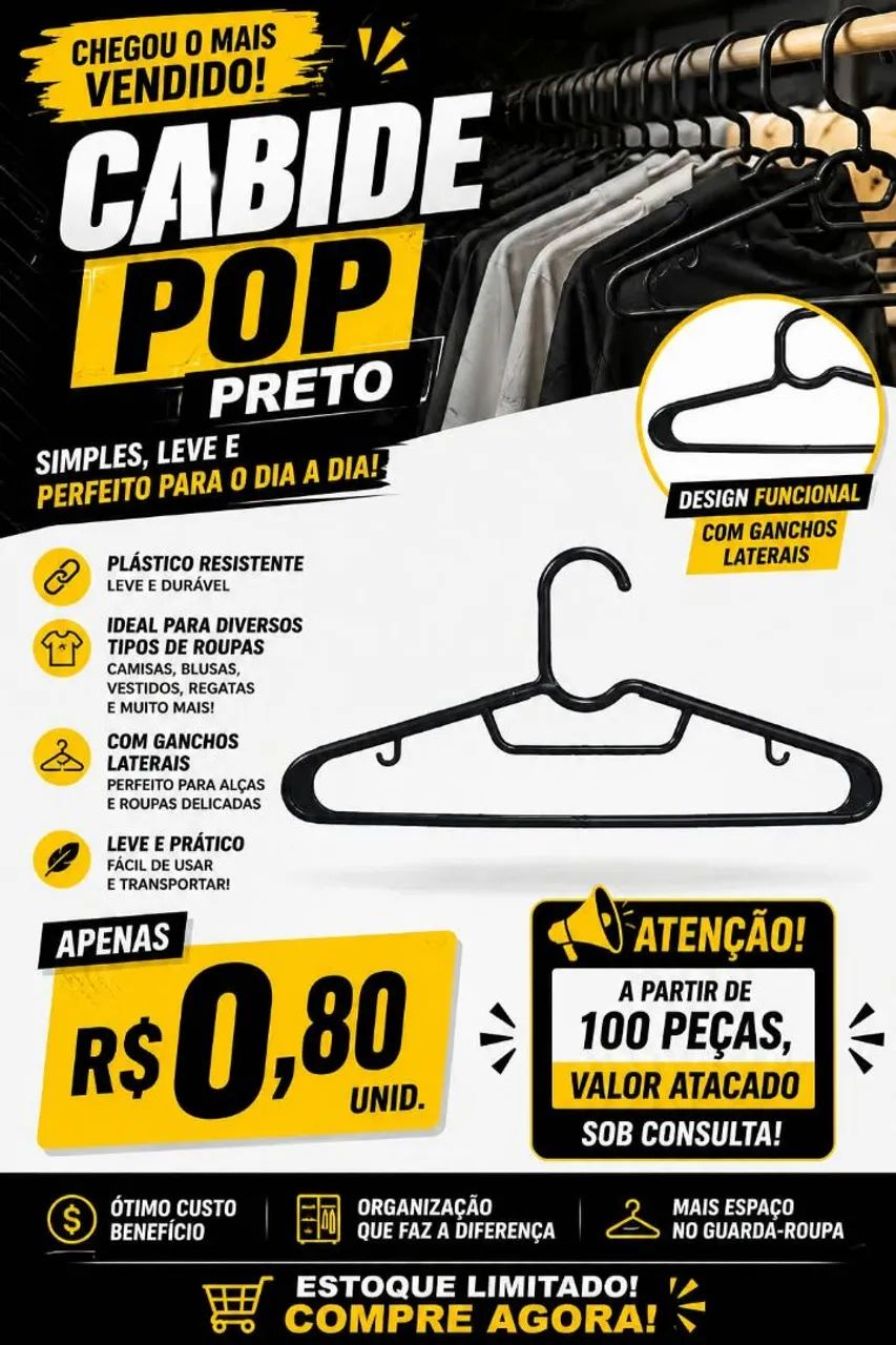 CABIDE POP PRETO 