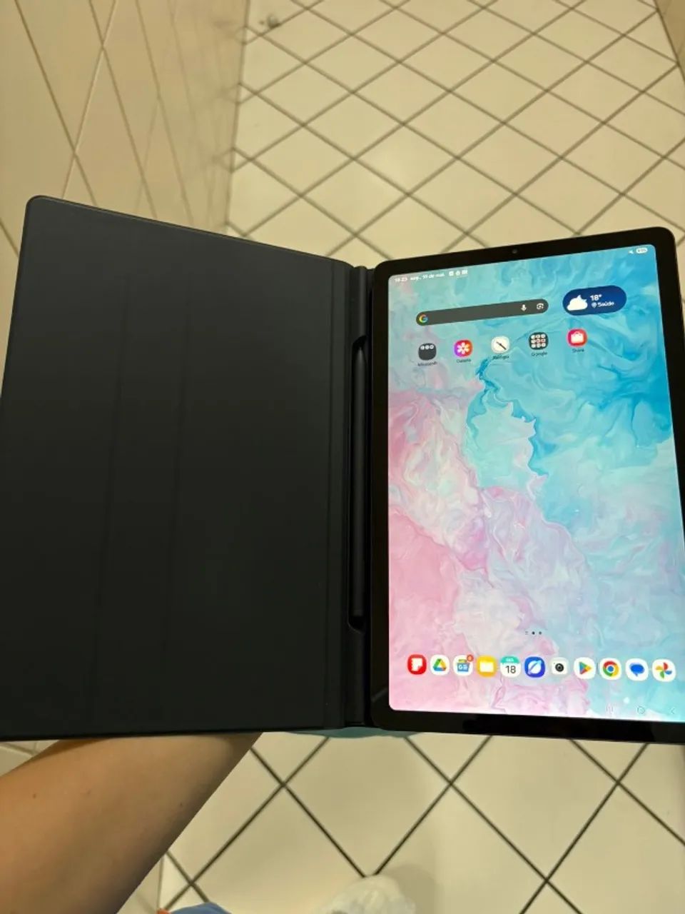 tablet galaxy s6 lite, 64gb, perfeito estado, acompanha caneta, capa e carregador