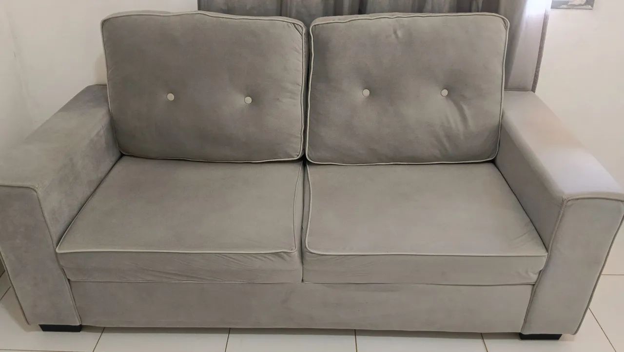 Vendo sofá semi-novo cinza  - Foto 2