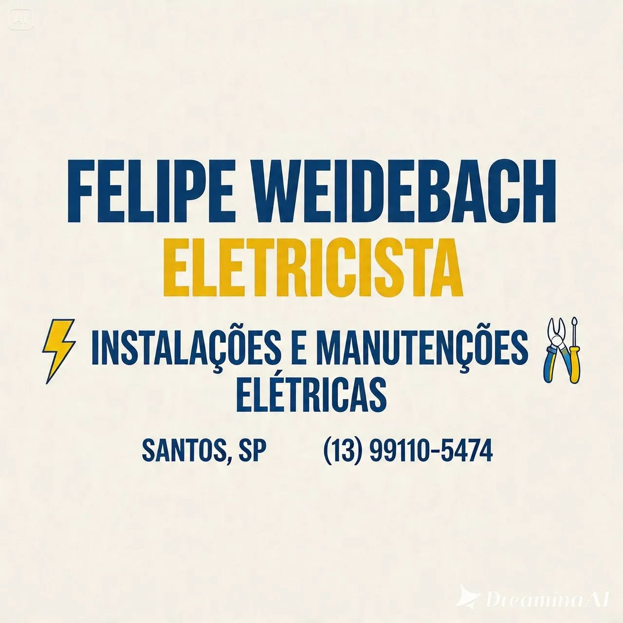 Serviços de elétrica - Instalação e manutenção. Eletricista.