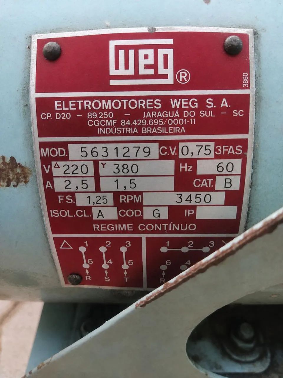 Ventilador Centrífugo Industrial Com Motor WEG 0,75CV 3450 RPM - Foto 5