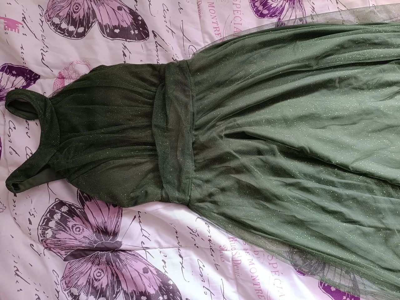 Vestido de festa,verde oliva.